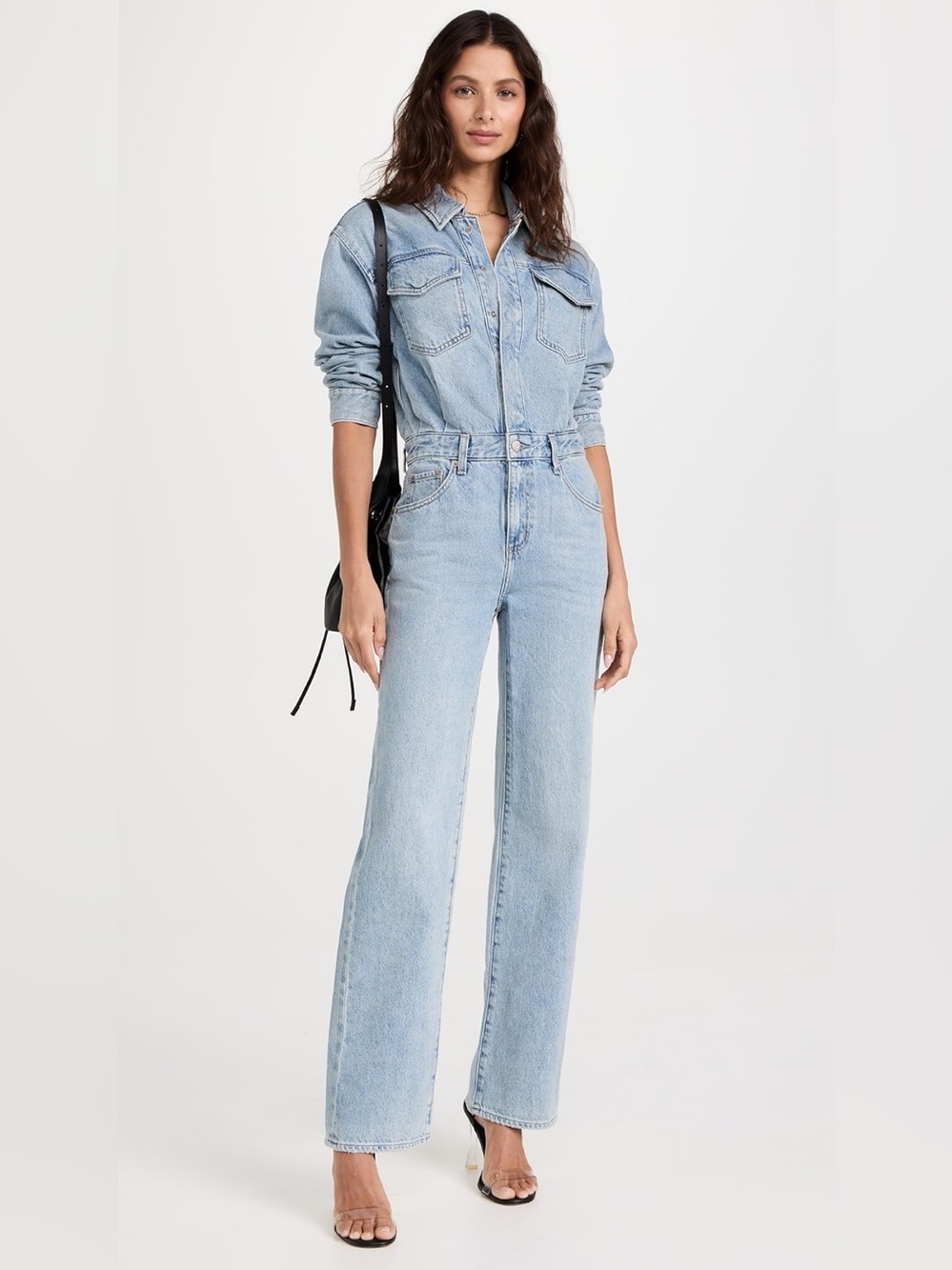 NET Pistola Nikki Denim Long Sleeved Jumpsuit ~ Size S Available Retail $238